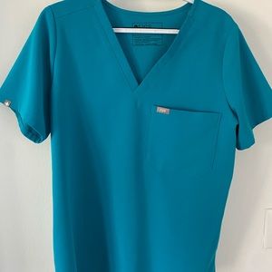 Figs limited edition teal Catarina one pocket large scrub top
